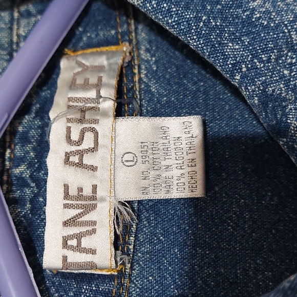 🟢 Jane Ashley Vintage Acid wash short sleeve shirt large (Inv075) - Picture 3 of 4